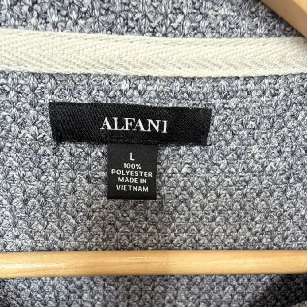 Alfani Gray Knit Cowl Neck Pullover Sweater Men’s Size L Long Sleeve